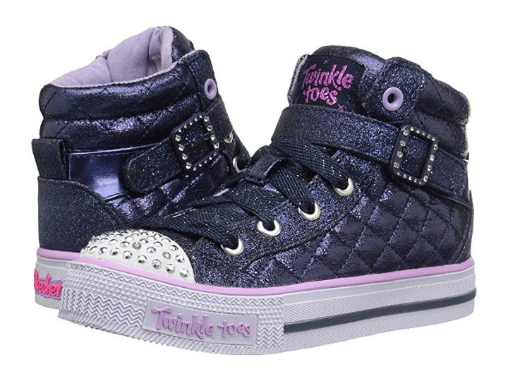 Skechers Kids Sweetheart Sole (little Kid/big Kid) (navy/lavendar) Girl's Shoes