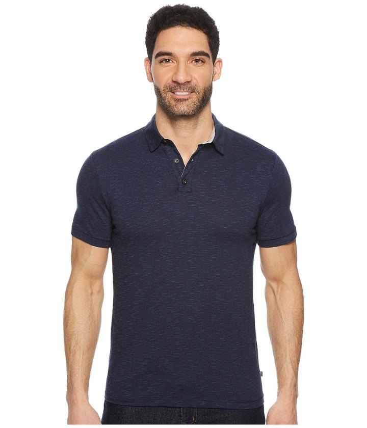 Toad&co Tempo Short Sleeve Slim Polo (deep Navy) Men's Short Sleeve Pullover