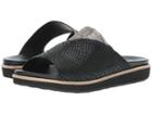 Trask Codi (black Croc Embossed Sheepskin/pewter Metallic Sheepskin) Women's Sandals