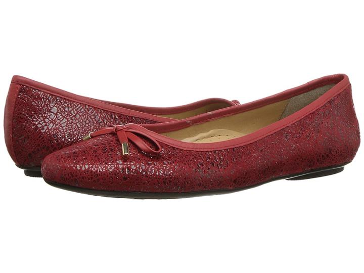 Vaneli Signy (red Glit Croco Print/matching Nappa) Women's Flat Shoes