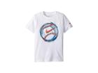Nike Kids Brush Baseball Cotton Tee (little Kids) (white) Boy's T Shirt