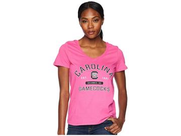 Champion College South Carolina Gamecocks University V-neck Tee (wow Pink) Girl's T Shirt