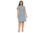 Michael Michael Kors Plus Size Collage Floral Dress (true Navy/light Chambray) Women's Dress