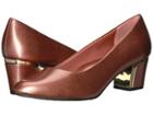Soft Style Deanna (antique Rose Cross Hatch Patent/gold Heel) Women's 1-2 Inch Heel Shoes