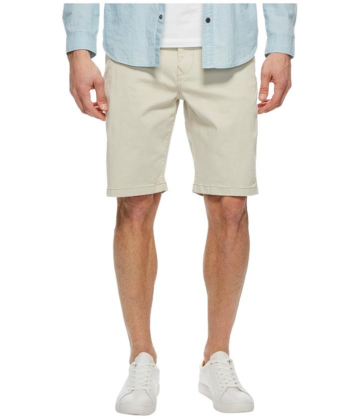 Lucky Brand Stretch Sateen Flat Front Shorts (moonstruck) Men's Shorts