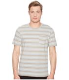 Billy Reid Short Sleeve Striped T-shirt (quarry) Men's Clothing