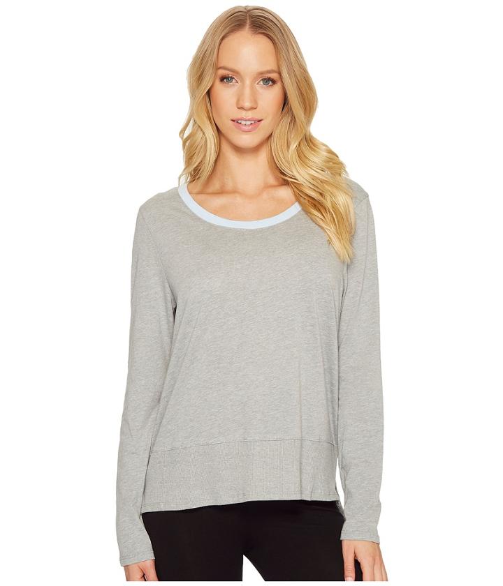 Jockey Long Sleeve Top (heather Grey) Women's Pajama