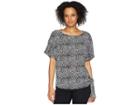 Michael Michael Kors Wavy Leo Stripe Tie Top (black/white) Women's Clothing