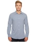 Perry Ellis Mini Check Total Stretch Dress Shirt (bright Sapphire) Men's Clothing