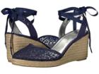 Adrianna Papell Pamela (navy Martinique Lace) Women's Wedge Shoes