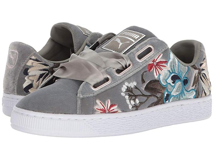 Puma Basket Heart Hyper Emb (rock Ridge) Women's Shoes