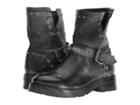Frye Natalie Lug Rebel Engineer (black Waxed Full Grain) Women's Pull-on Boots