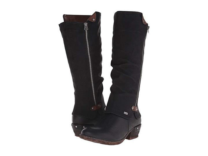 Rieker 93655 (schwarz Genf/schwarz Mombasa/kastanie Eagle) Women's Dress Boots