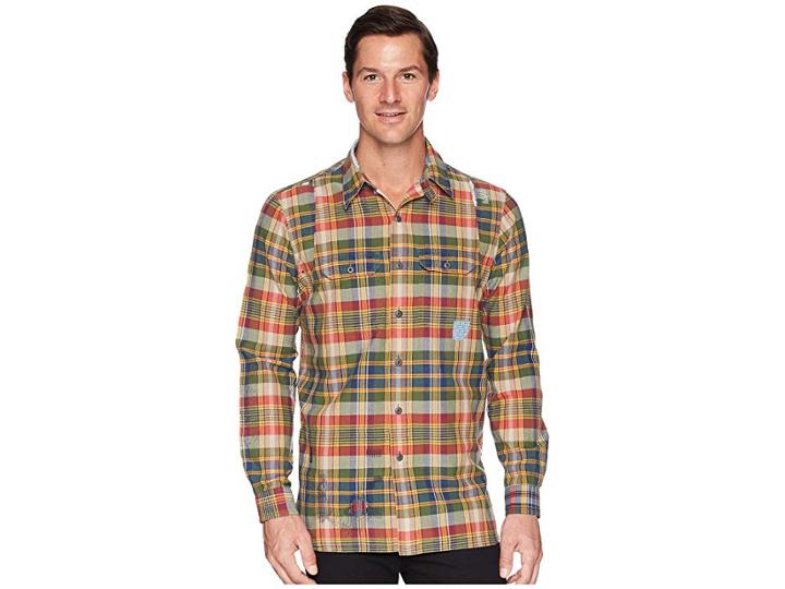 Polo Ralph Lauren Madras Compass Long Sleeve Sport Shirt (pinot/navy Multi) Men's Clothing