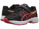 Asics Kids Gel-contend 4 Ps (toddler/little Kid) (black/fiery Red/shocking Orange) Boys Shoes