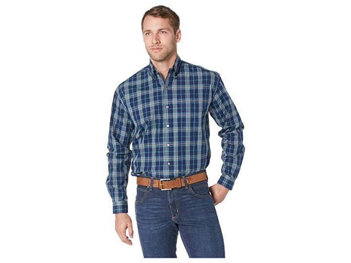Stetson 1863 Stellar Plaid (blue) Men's Clothing