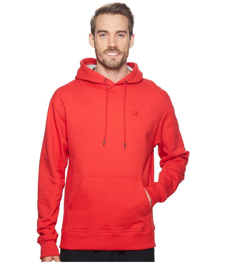 Champion Powerblend Pullover Hoodie (team Red Scarlet) Men's Sweatshirt