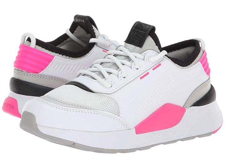 Puma Kids Rs-0 808 (little Kid/big Kid) (puma White/gray Violet/puma White) Girl's Shoes