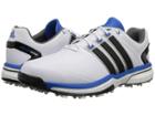 Adidas Golf Adipower Boost (running White/core Black/bahia Blue) Men's Golf Shoes
