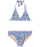 Toobydoo Indie Blue Bikini (infant/little Kids/big Kids) (blue/white) Girl's Swimsuits One Piece