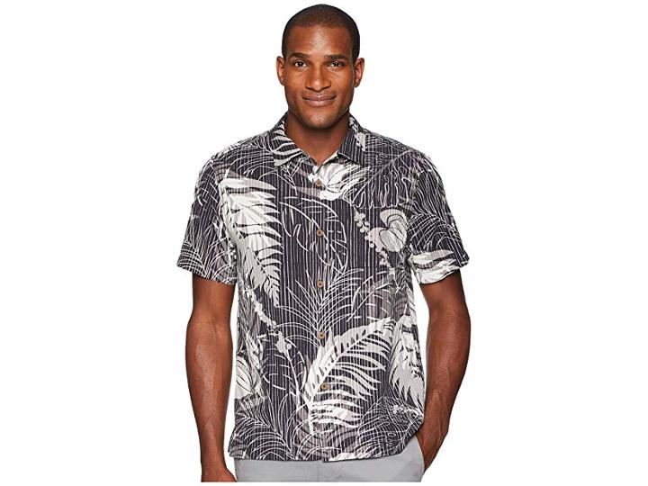 Tommy Bahama Paraiso Palms Camp Shirt (black) Men's Clothing