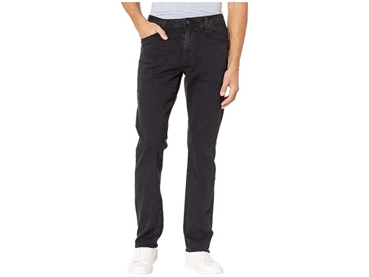 Ag Adriano Goldschmied Everett Slim Straight Leg Black Denim Pants In Brimstone (brimstone) Men's Jeans