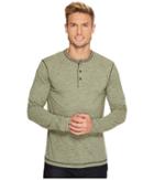 Ecoths Sheldon Henley Shirt (agave Green) Men's Long Sleeve Pullover