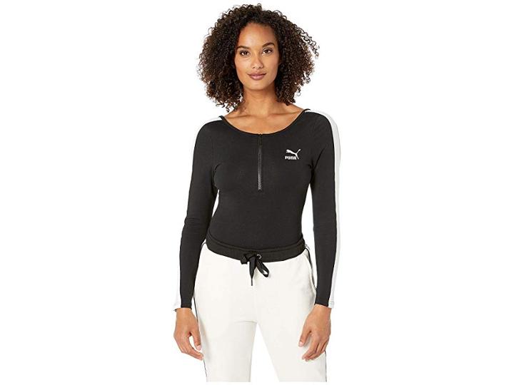 Puma Revolt Long Sleeve Bodysuit (cotton Black) Women's Jumpsuit & Rompers One Piece
