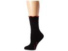 Hue Quilted Ultra Soft Crew Slipper Sleep Sock With Grippers (black) Women's Crew Cut Socks Shoes