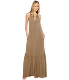 Michael Stars Modern Rayon Maxi Dress (olive Moss) Women's Dress