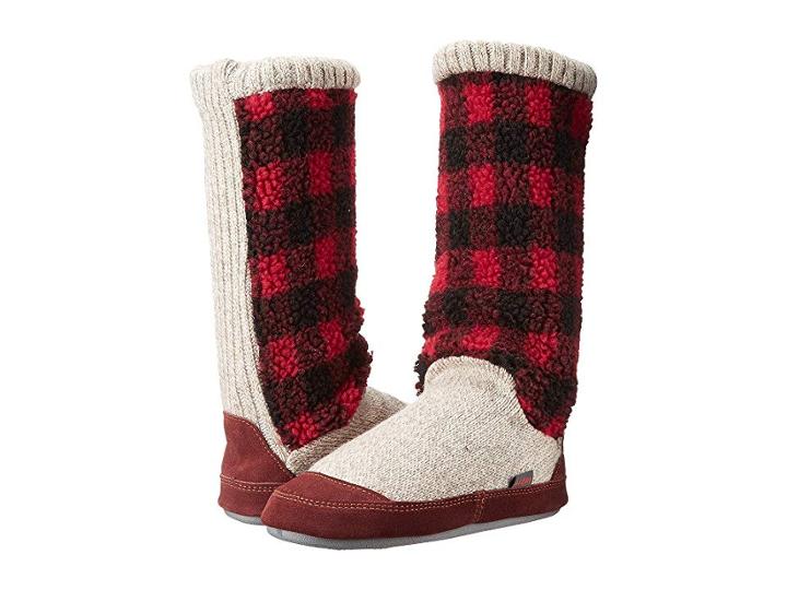 Acorn Slouch Boot (buffalo Check) Women's Slippers