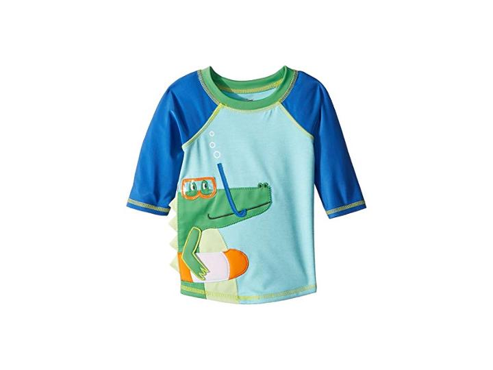 Mud Pie Marco Polo Alligator Rashguard (infant/toddler) (blue) Boy's Swimwear