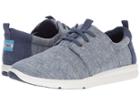 Toms Del Rey (blue Slub Chambray) Women's Lace Up Casual Shoes