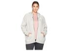 Nike Plus Size Rally Full Zip Extended Hoodie (grey Heather/pale Grey/white) Women's Sweatshirt