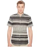 Billy Reid Short Sleeve Murphy Shirt (black/white) Men's Clothing