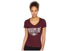 Champion College Mississippi State Bulldogs University V-neck Tee (maroon) Women's T Shirt