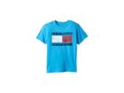 Tommy Hilfiger Kids Tommy Flag Tee (toddler/little Kids) (atlantis Sea) Boy's T Shirt