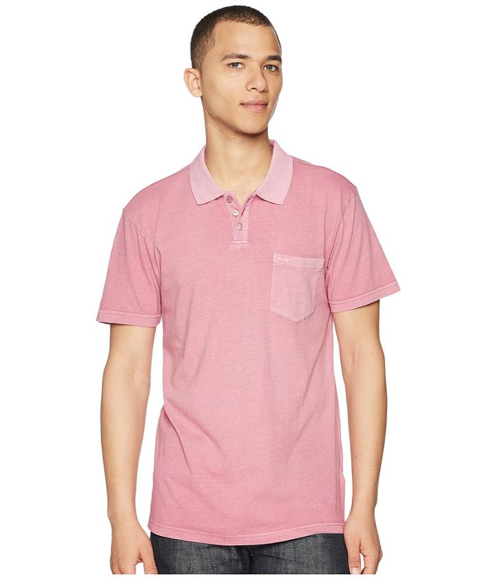 Rvca Ptc Pigment Polo (rose) Men's Short Sleeve Knit