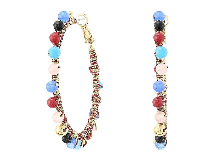 Rebecca Minkoff Morocco Hoop Earrings (bright Multi) Earring