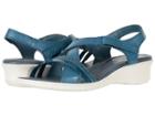Ecco Felicia Sandal (dark Petrol/dark Petrol Cow Leather/cow Suede) Women's Sandals
