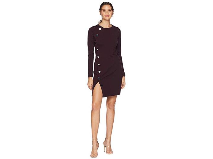 Susana Monaco Button Detail Dress (chianti) Women's Dress