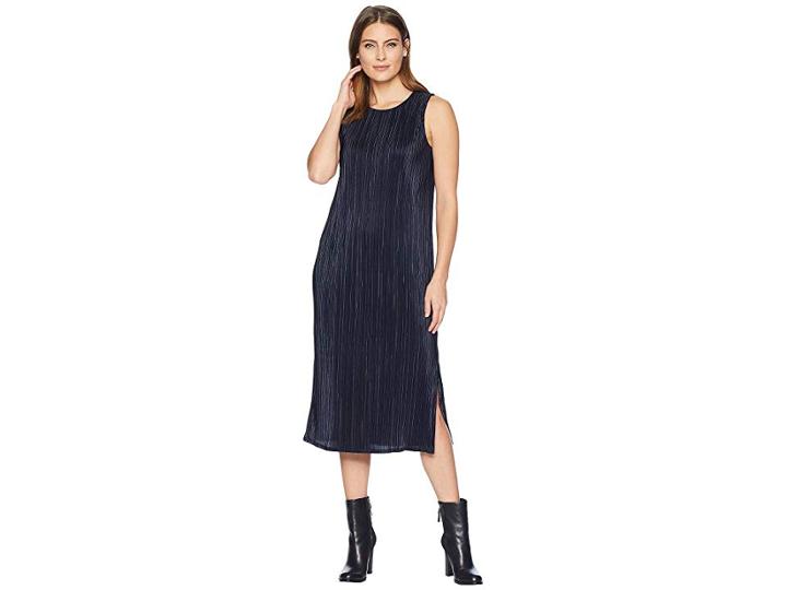 Nic+zoe Revamp Pleated Dress (dark Indigo) Women's Dress