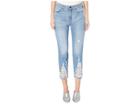 Versace Jeans Distressed Trim Boyfriend Jeans In Indigo (indigo) Women's Jeans