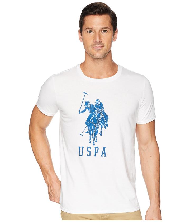 U.s. Polo Assn. Uspa Bd Crew Tee (white) Men's Short Sleeve Pullover