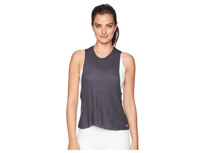 Alo Flow Thermal Tank Top (anthracite) Women's Sleeveless