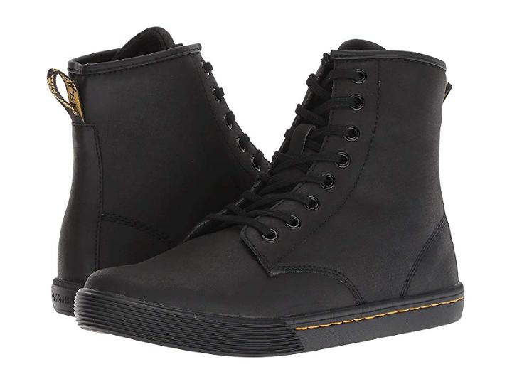 Dr. Martens Sheridan Octavo (black Mohawk Non Woven Synthetic/black Soft Pu) Women's Boots