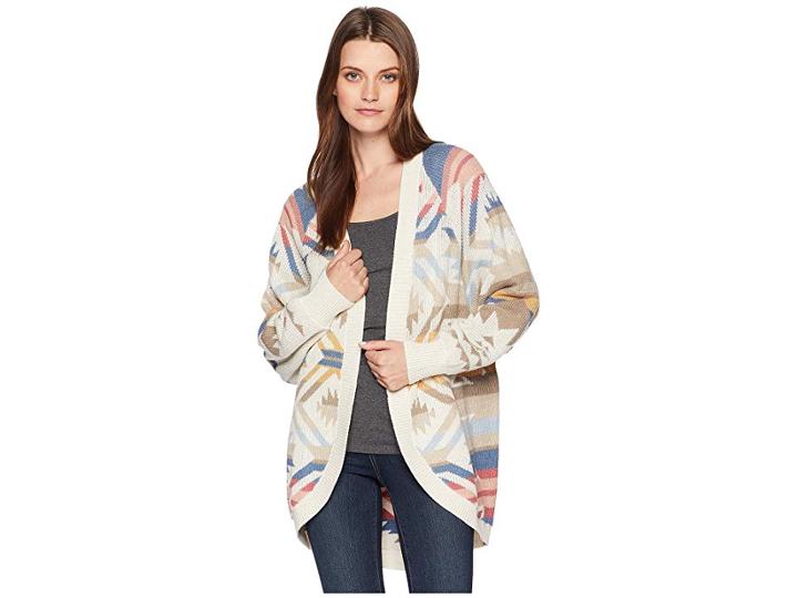 Pendleton White Sands Cocoon Cardigan (antique White Multi) Women's Sweater