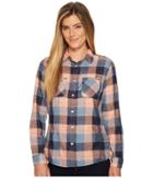 Woolrich Conundrum Eco Rich Convertible Shirt (bluestone Multi) Women's Long Sleeve Button Up