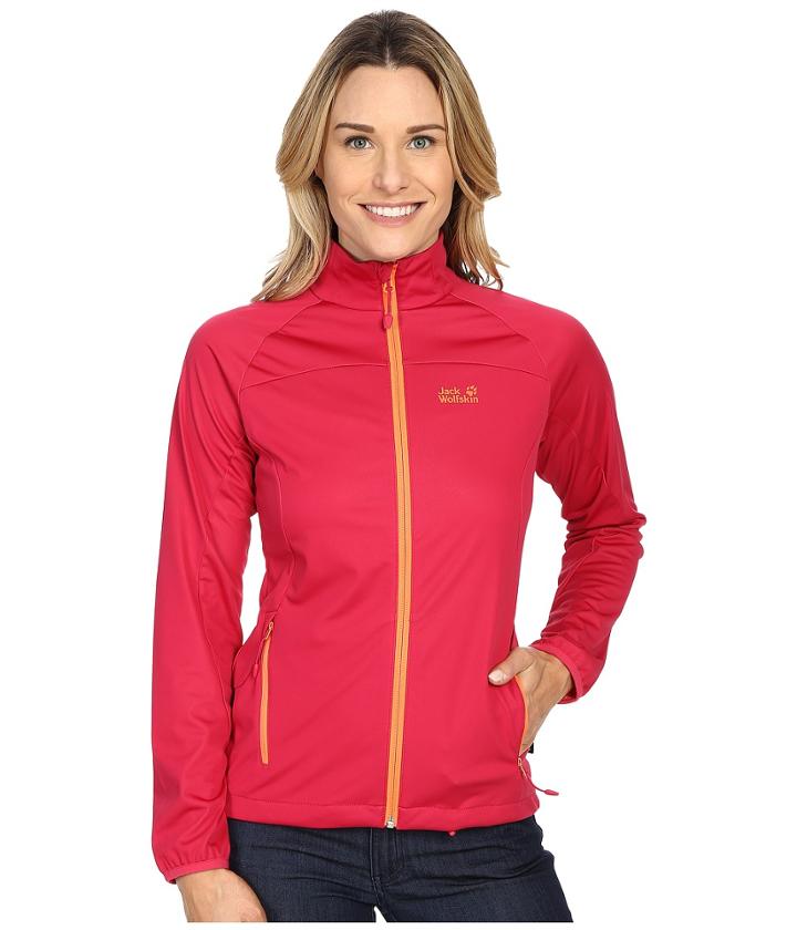 Jack Wolfskin Crosswind Jacket (azalea Red) Women's Coat