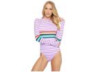 The Bikini Lab Stripeout Bodysuit One-piece (multi) Women's Swimsuits One Piece